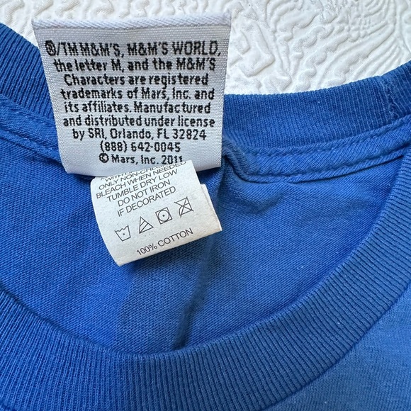 M&M'S Blue Short Sleeve Tee with Iconic Character - Picture 6 of 8